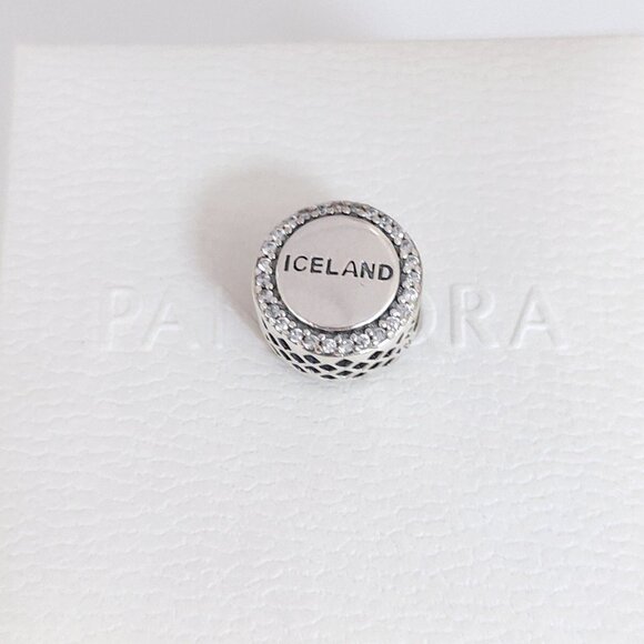 Pandora Iceland Flag Silver Charm Bead with box - Picture 6 of 8